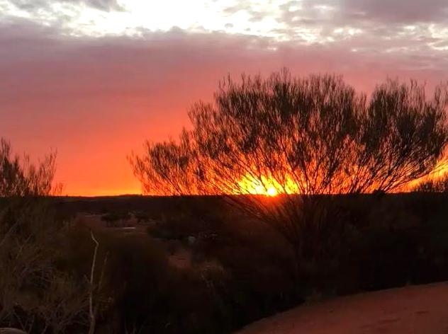 dailysoccerblog | Watching a Sunset Spread Its Colors Over Kata Tjuta